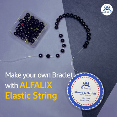 DIY Bracelet with Alfalix Elastic String Clear Bracelet String